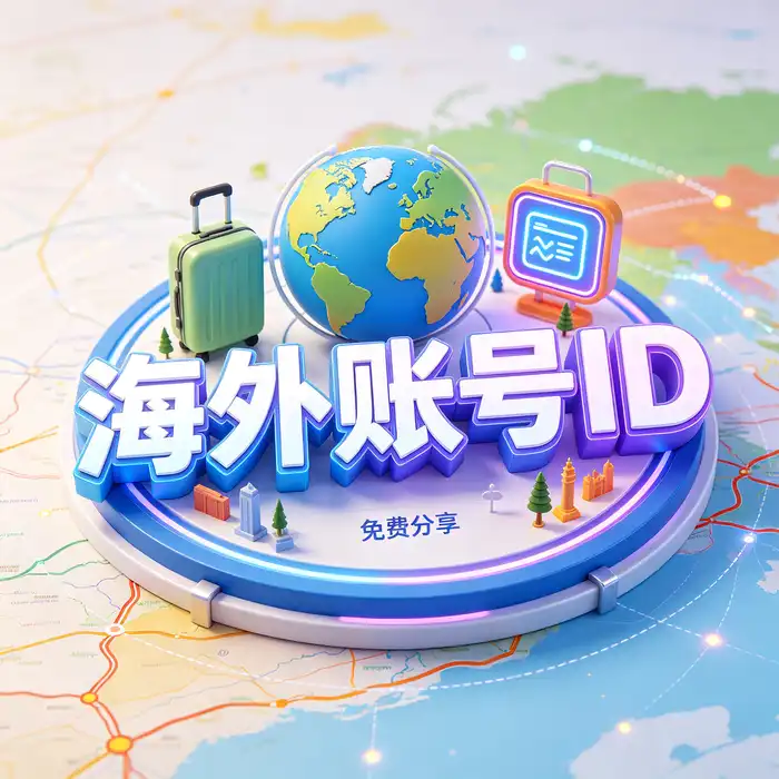 iOS 应用、游戏与数字服务分类的主题插画，说明地区账号的常见使用范围
